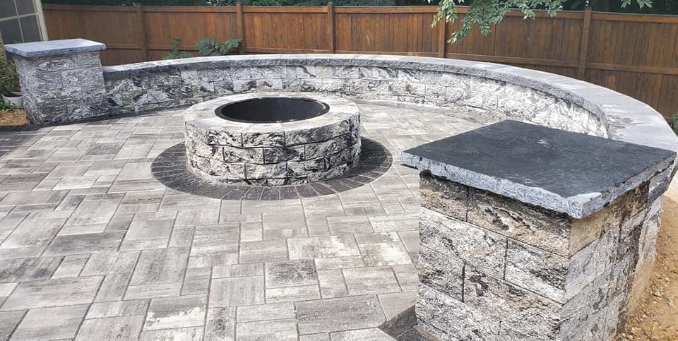 Adam's Lawn & Landscaping Huntingtown Maryland Outdoor Firepit